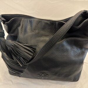 Tory Birch Black Pebble Leather Women's Bag